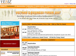 Hội thảo Thương mại điện tử Vebiz 2007 sắp khai mạc