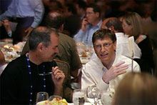 Bill Gates và thủ lĩnh Apple chạm trán trước công chúng