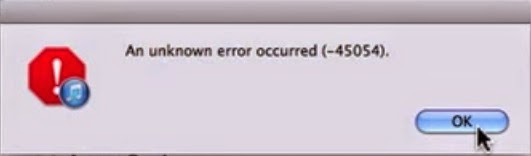 Lỗi An unknown error occurred (-45054)